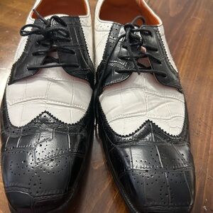 Black and White Men's Dress Shoes